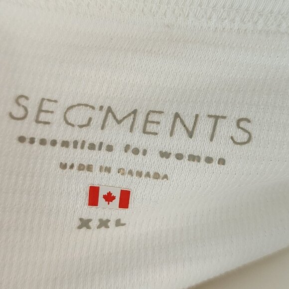 Segments Top Womens Plus Size XXL Solid White Thermal Made in Canada Base Layer - Picture 5 of 7